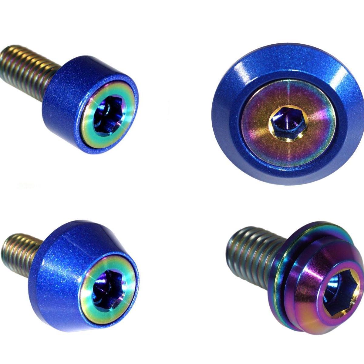 ZSPEC Stage-3 Dress Up Bolts Fastener Kit for the GR Corolla, Titanium & Billet Hardware - Burned w/Dark Blue