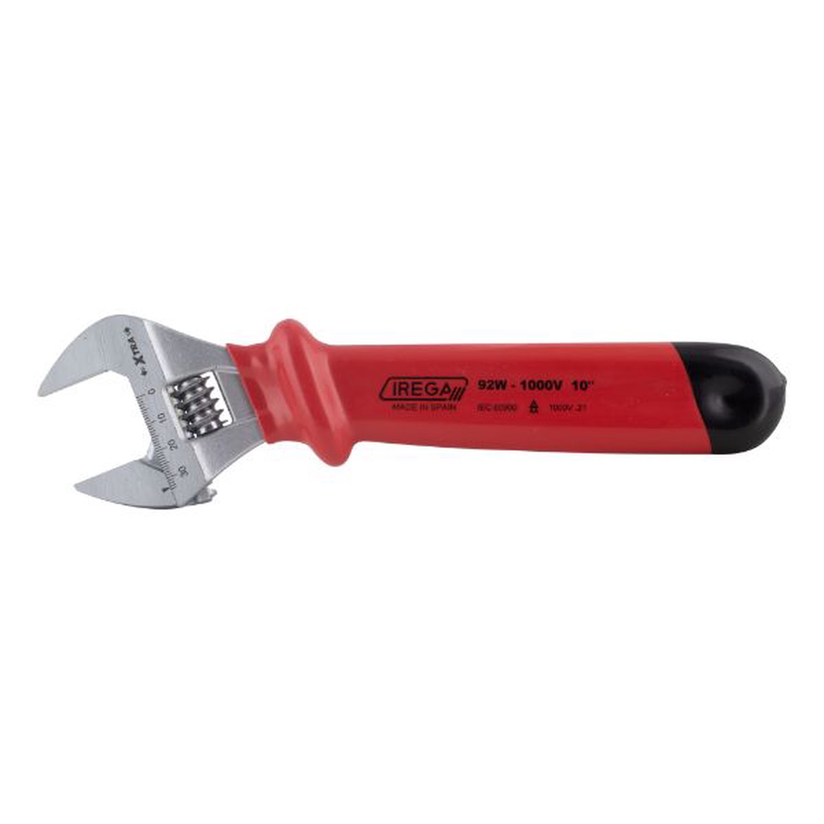 IREGA 1000V Insulated Adjustable Wrench (250mm x 34mm CAP)