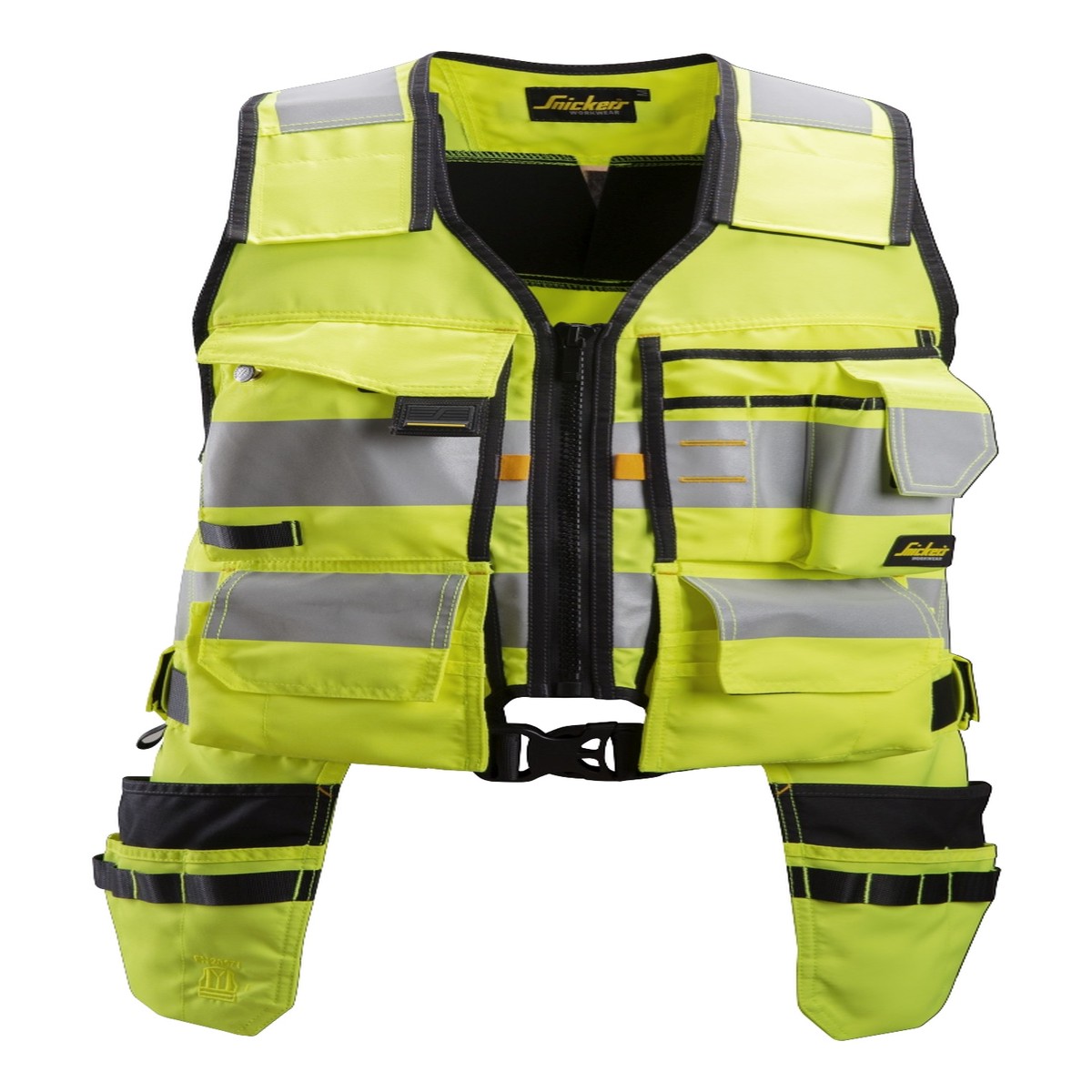 Snickers AllroundWork High-Vis Yellow Tool Vest 4230, Class 1 (Hultafors)