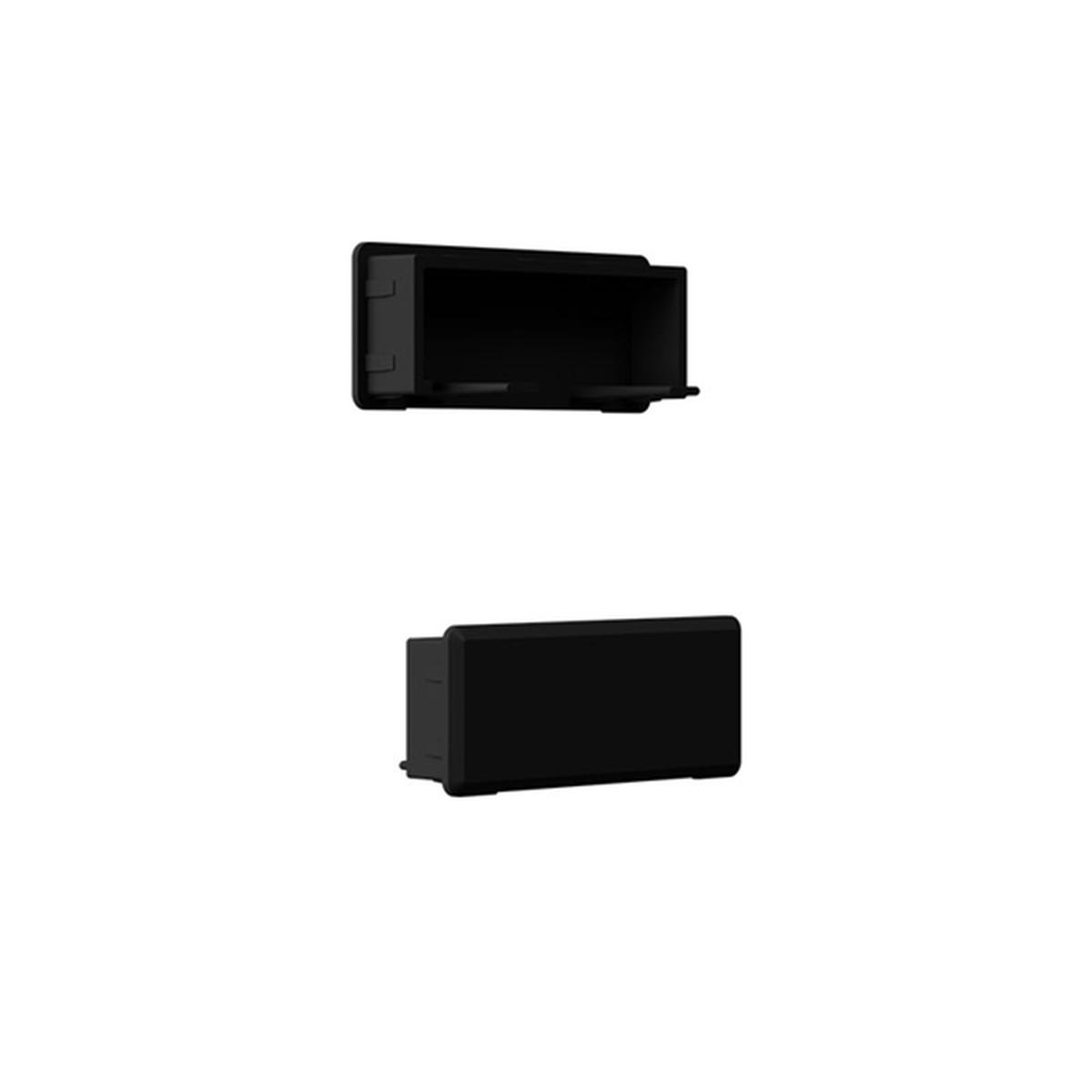 Rectangular End Cap - Suits 75x30mm Rectangular Handrail - Black