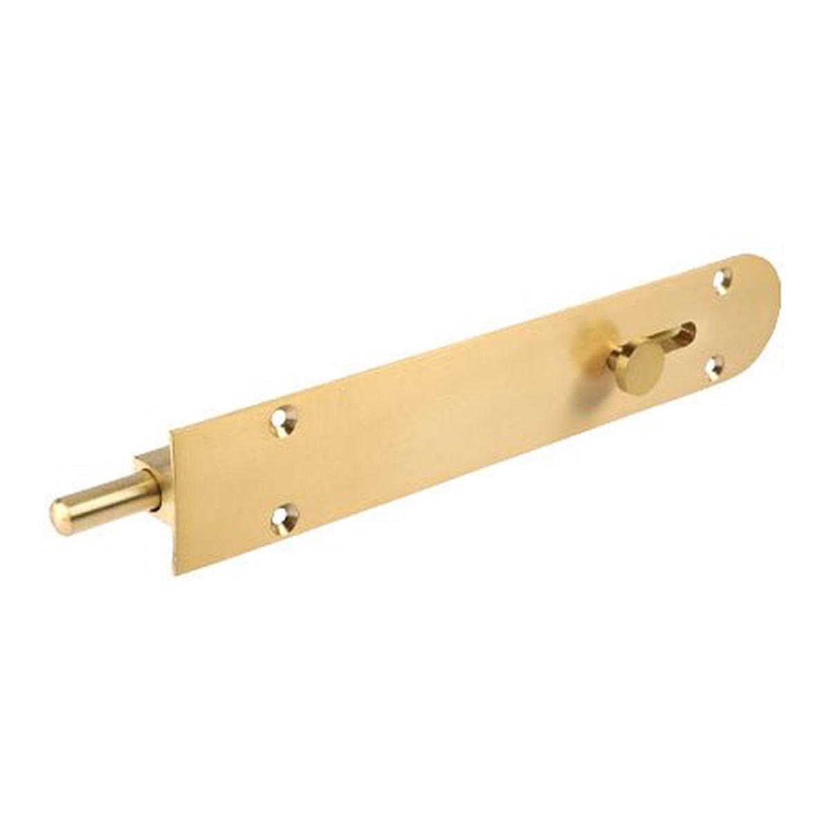 Reverse Barrel Bolt  Radius - Multiple Colours By Zanda - Satin Brass