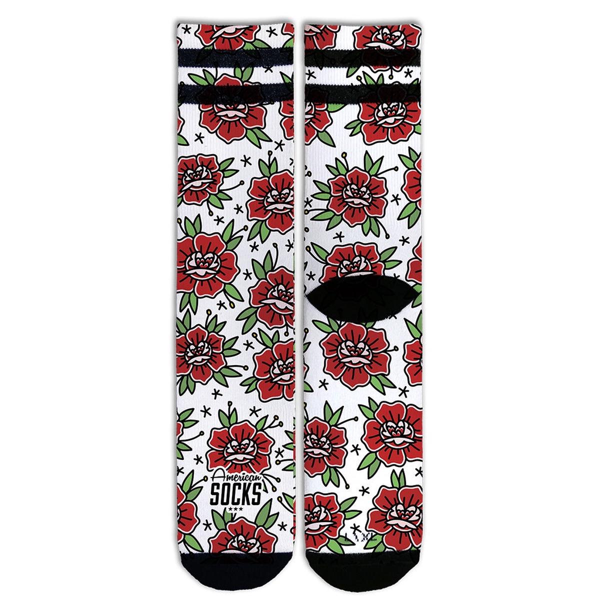 American Socks - Socks n' Roses - L/XL