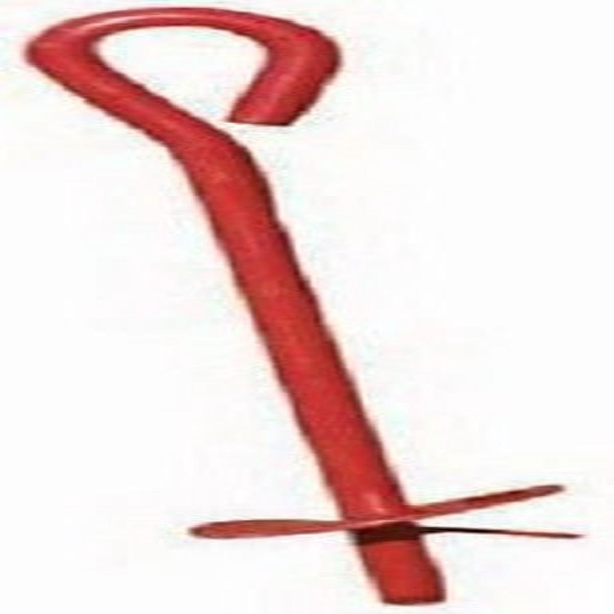 Midwest 901018A 6" x 48" Red Metal Screw In Twist Tree Stake Ground Anchor - Quantity of 8